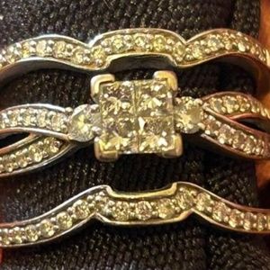 Wedding ring set size 8